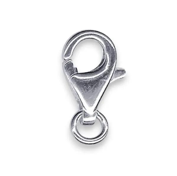 🔗 Lobster Clasp / Cartier Clasp with Open Jump Ring in 9ct White Gold