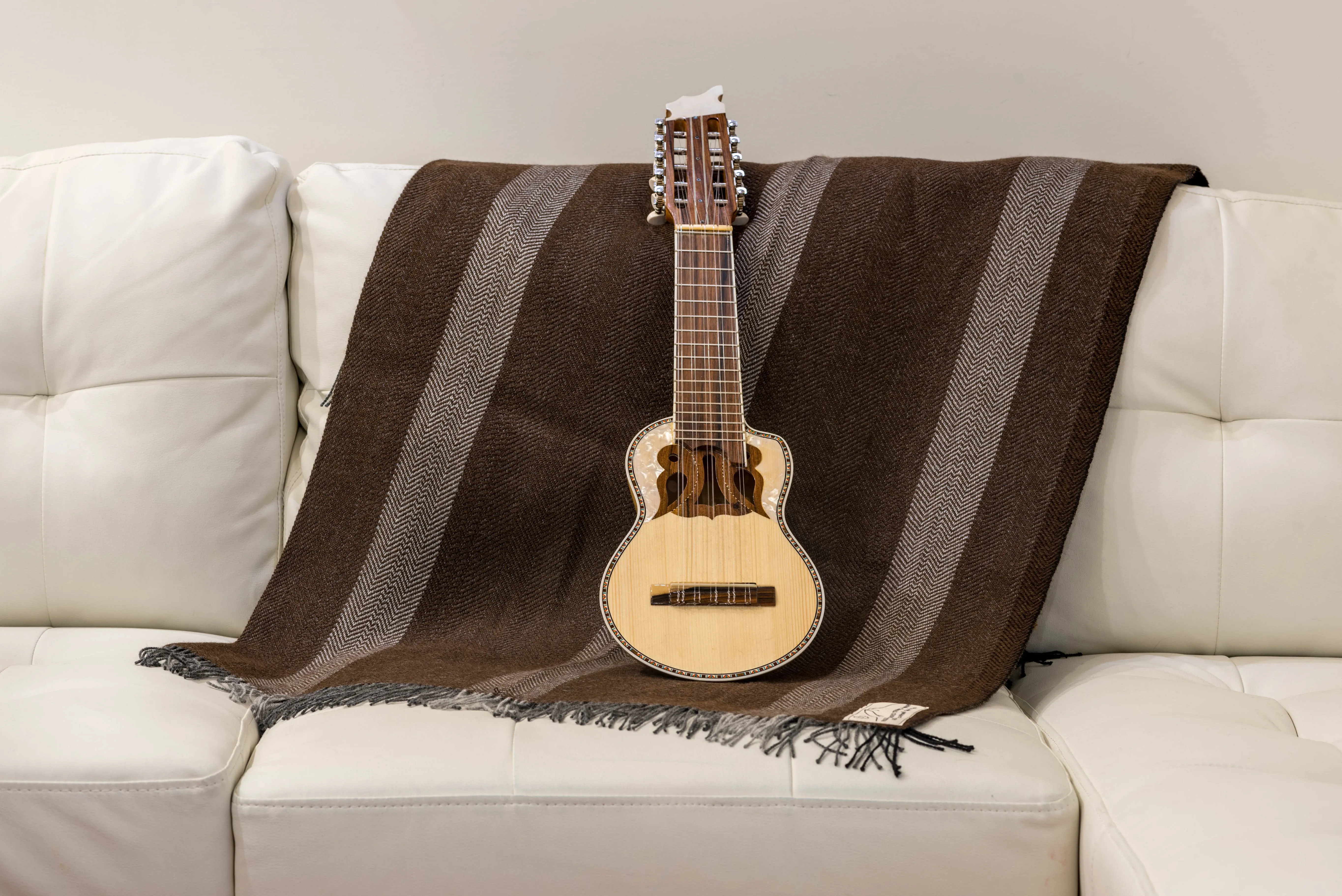 100% Alpaca Wool Throw (Grey and Brown)