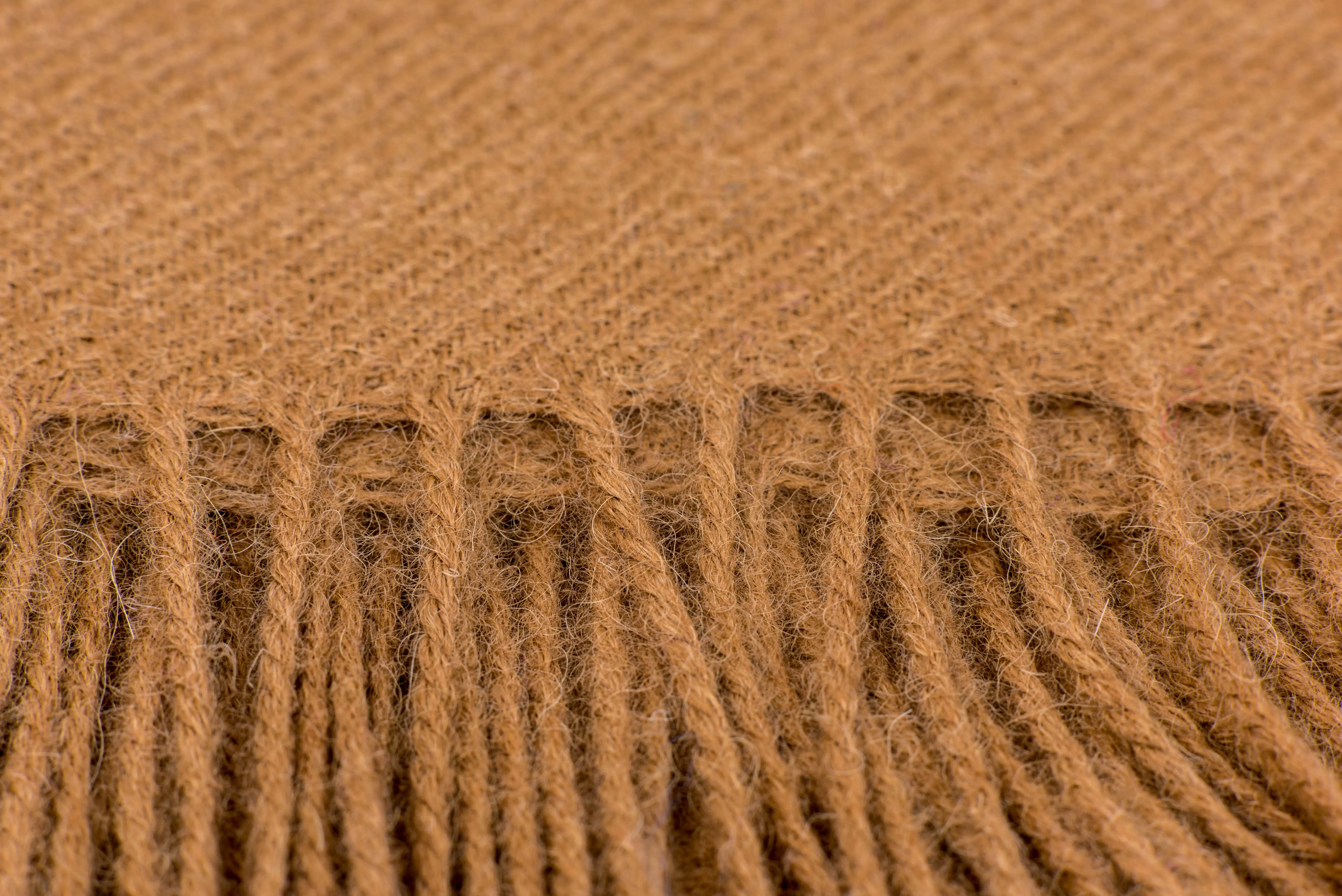 100% Alpaca Wool Throw (Tan)