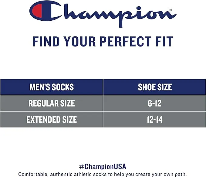 12-Pack Champion Super No Show Socks - Assorted Colors