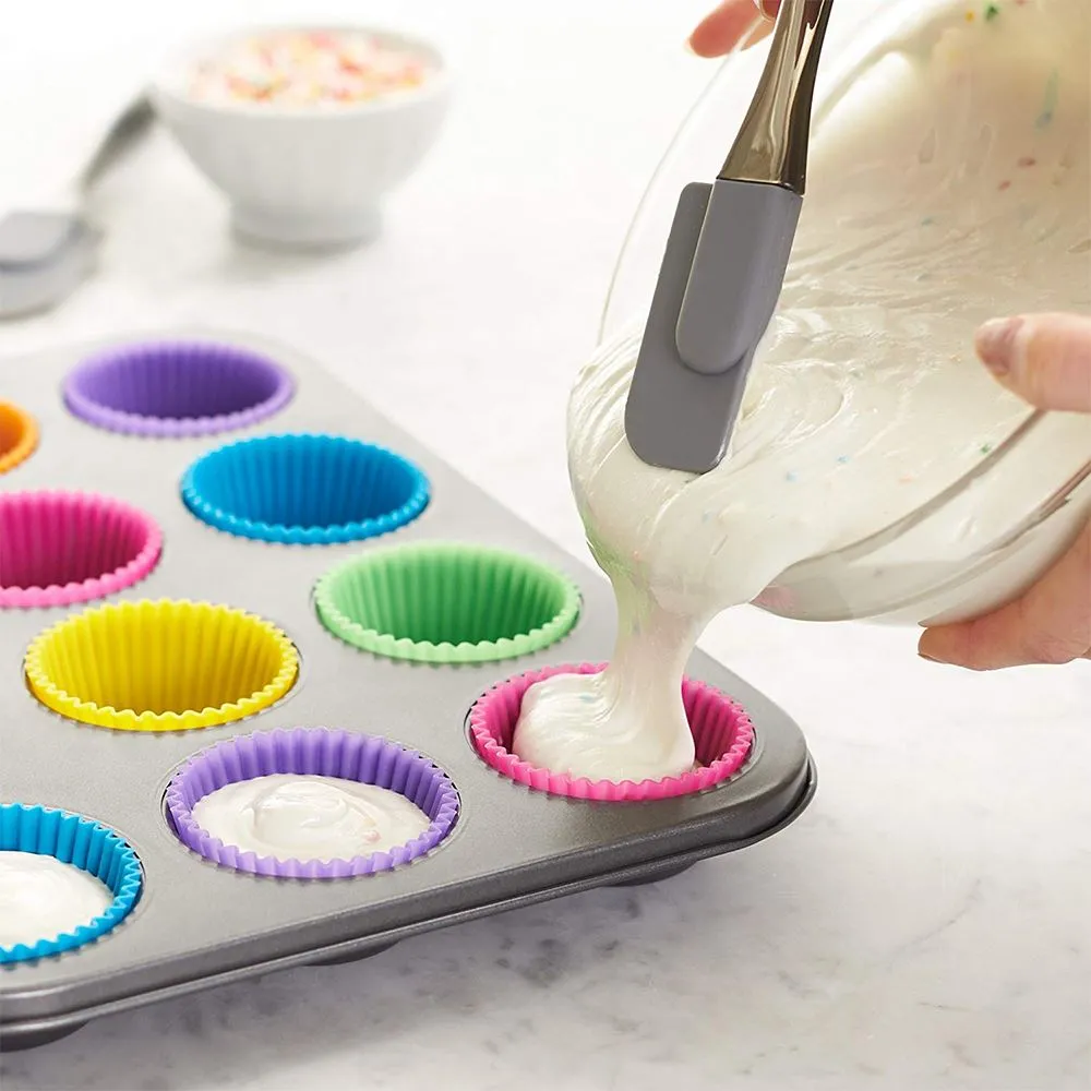 12-Piece Silicone Cupcake Pan Set