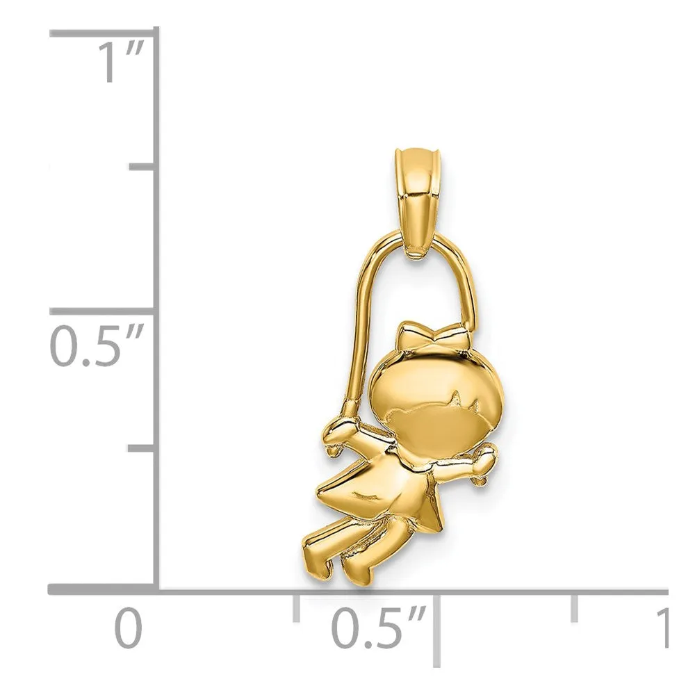 14k Girl with Jump Rope Charm