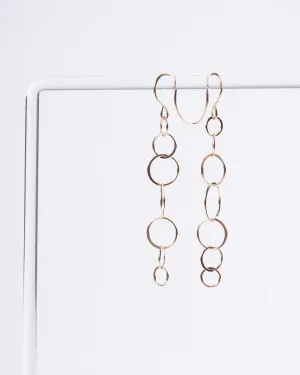 14k gold long lightweight chain earring