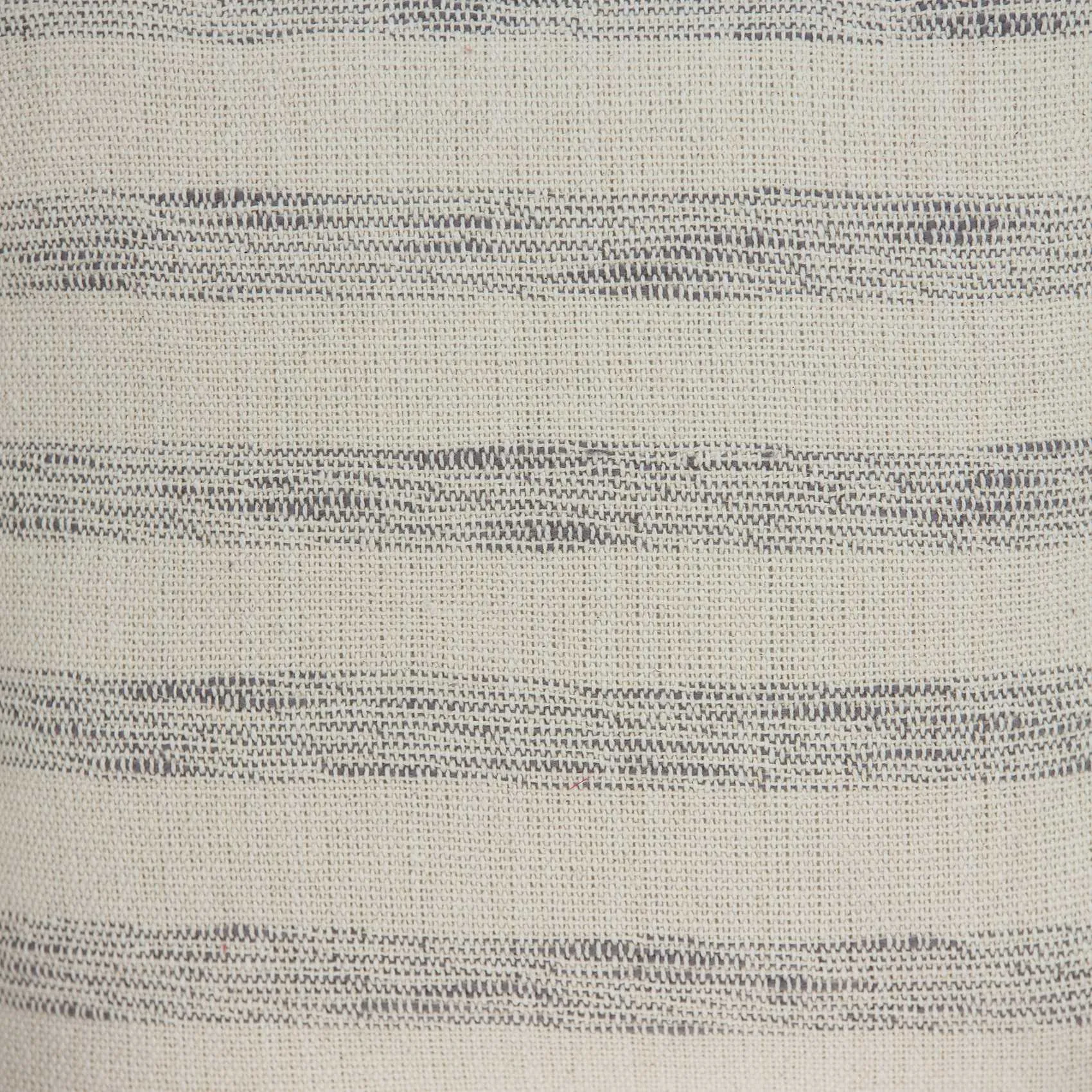 18" x 7" x 18" Beige Printed Striped Tassel Pillow Cover With Down Insert