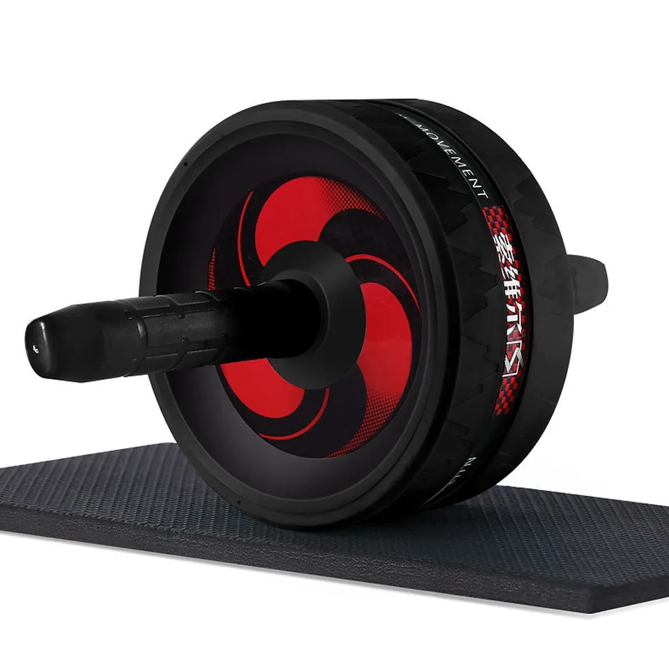 2 in 1 Ab Roller& Jump Rope Abdominal Wheel with Mat For Arm Waist Leg Exercise Gym Fitness Equipment