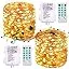 2 Pack  Sound Activated Music String Lights | 32.8ft 100LEDs 12 Modes | Waterproof Multicolor | Battery Powered | Remote Control