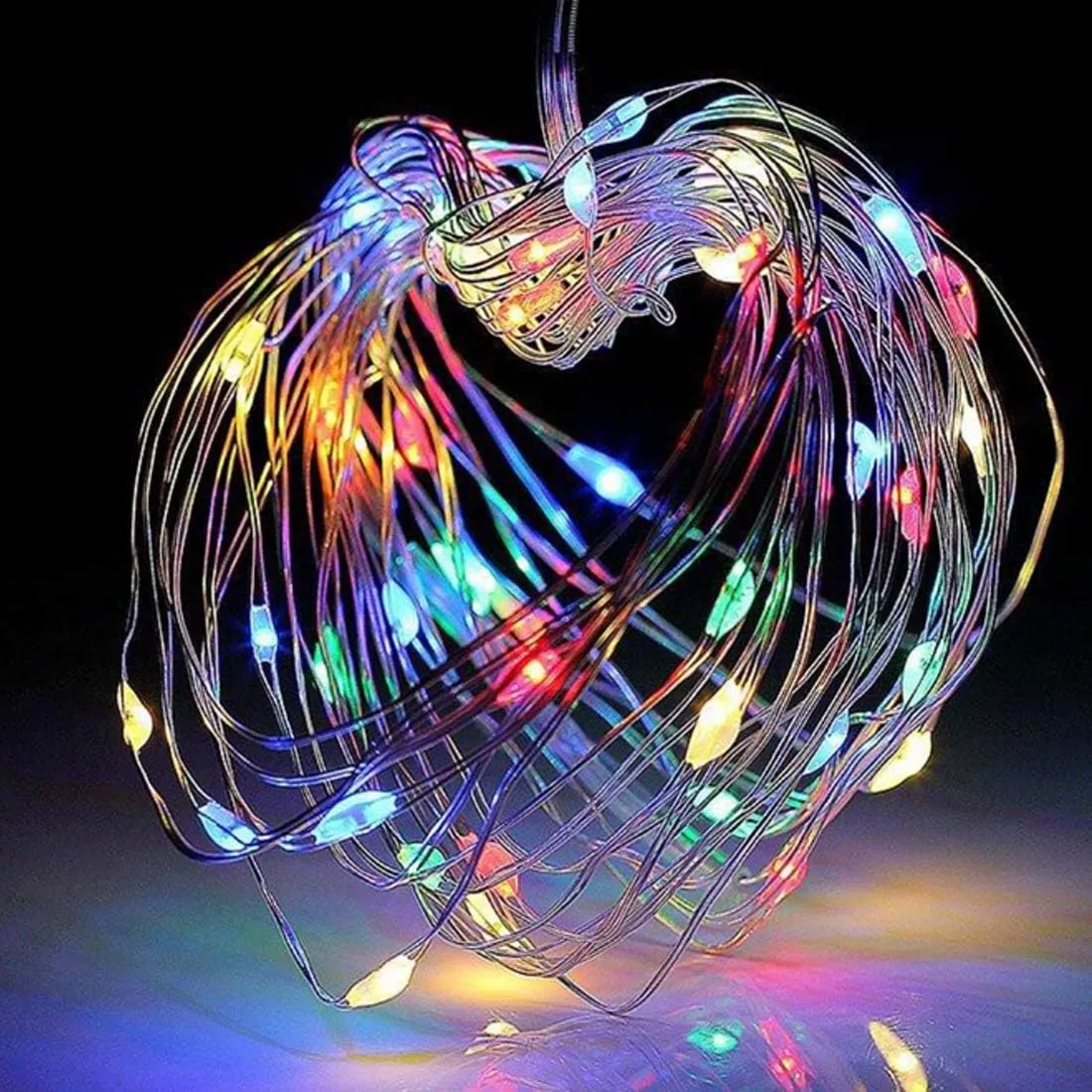2 Pack  Sound Activated Music String Lights | 32.8ft 100LEDs 12 Modes | Waterproof Multicolor | Battery Powered | Remote Control