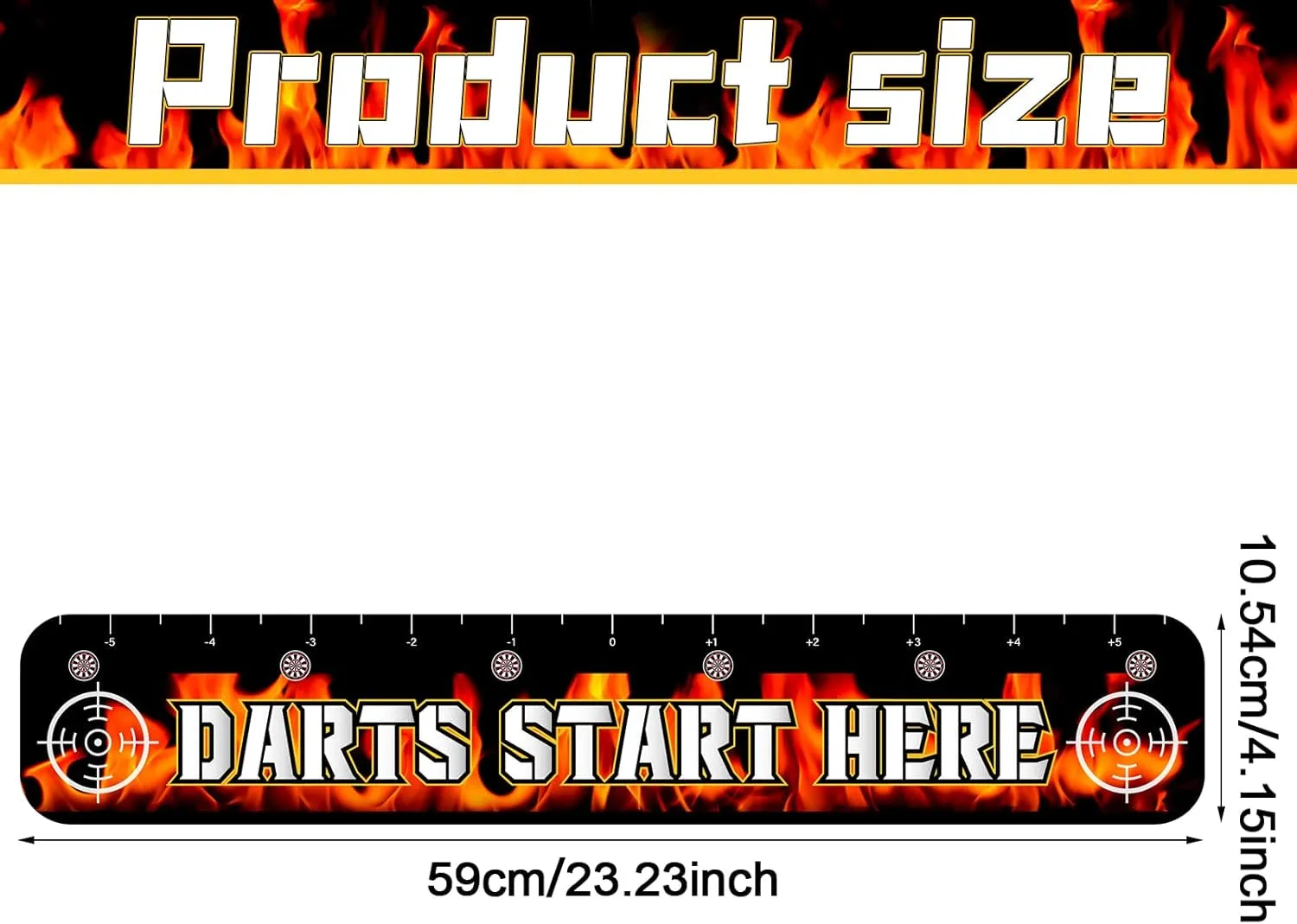 2 Pcs Dart Floor Marker Dart Throw Line Accessories for Players Party Game, 23.23 X 4.15 Inches