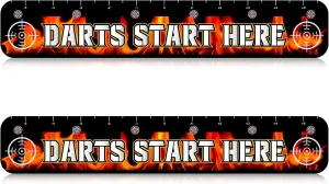 2 Pcs Dart Floor Marker Dart Throw Line Accessories for Players Party Game, 23.23 X 4.15 Inches