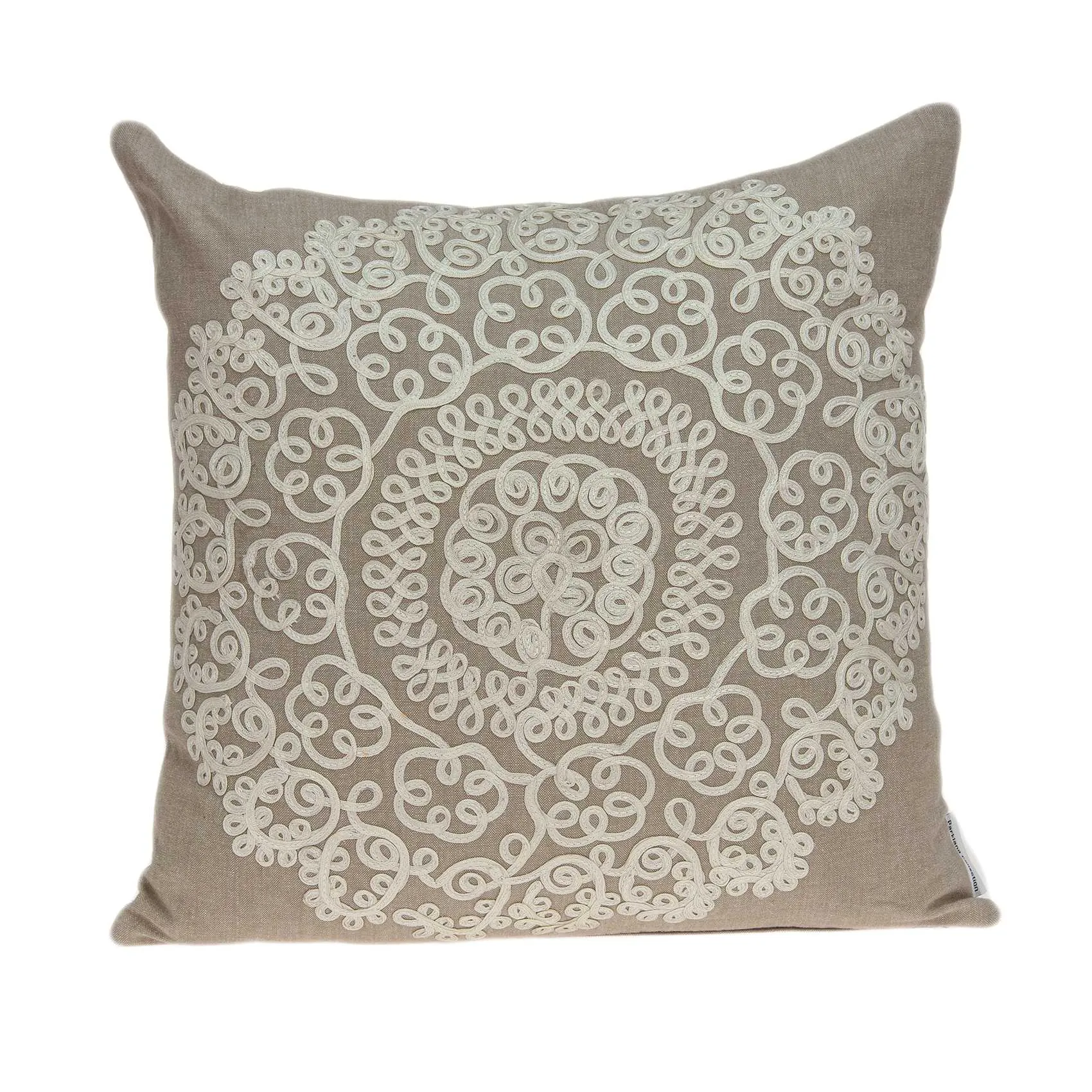 20" x 0.5" x 20" Traditional Tan Pillow Cover