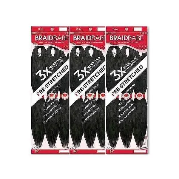 [3 Pack Deal] Outre Synthetic Pre Stretched Braid - 3X BABE 54"