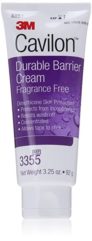 3M Cavilon Durable Barrier Cream 3.25 Ounce Tube, 3355,