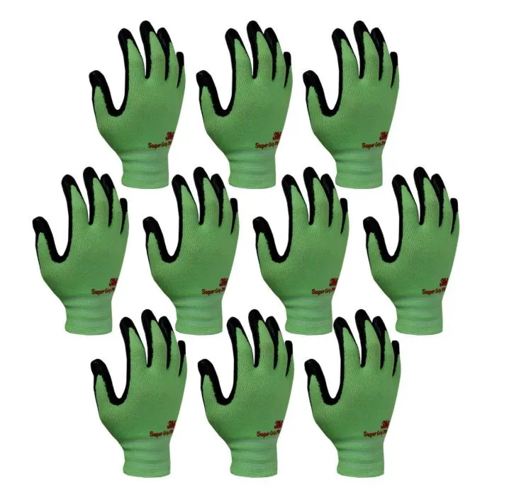 3M Nitrile Work Gloves Foam Coated, 10 Pairs Touch Screen, Machine Washable, Lightweight