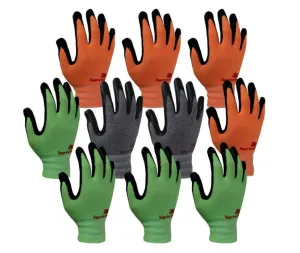 3M Nitrile Work Gloves Foam Coated, 10 Pairs Touch Screen, Machine Washable, Lightweight