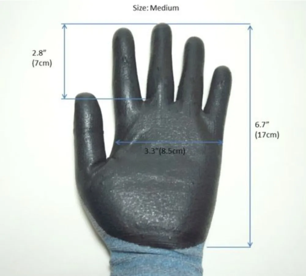 3M Nitrile Work Gloves Foam Coated, 10 Pairs Touch Screen, Machine Washable, Lightweight
