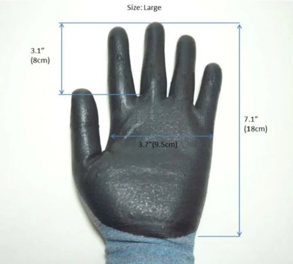 3M Nitrile Work Gloves Foam Coated, 10 Pairs Touch Screen, Machine Washable, Lightweight