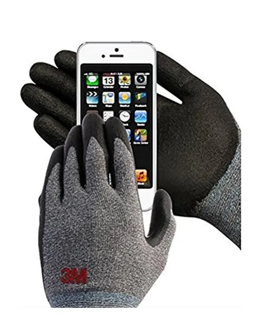 3M Nitrile Work Gloves Foam Coated, 10 Pairs Touch Screen, Machine Washable, Lightweight