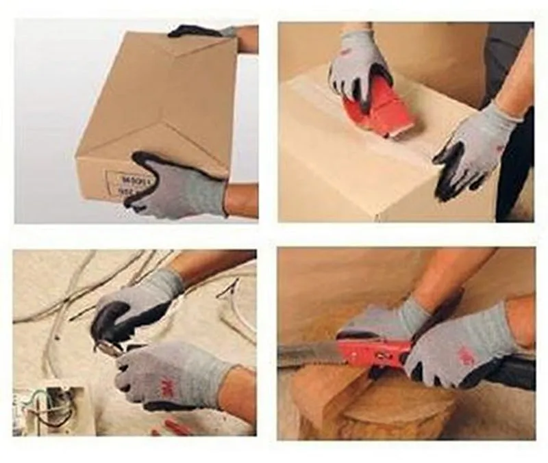 3M Nitrile Work Gloves Foam Coated, 10 Pairs Touch Screen, Machine Washable, Lightweight
