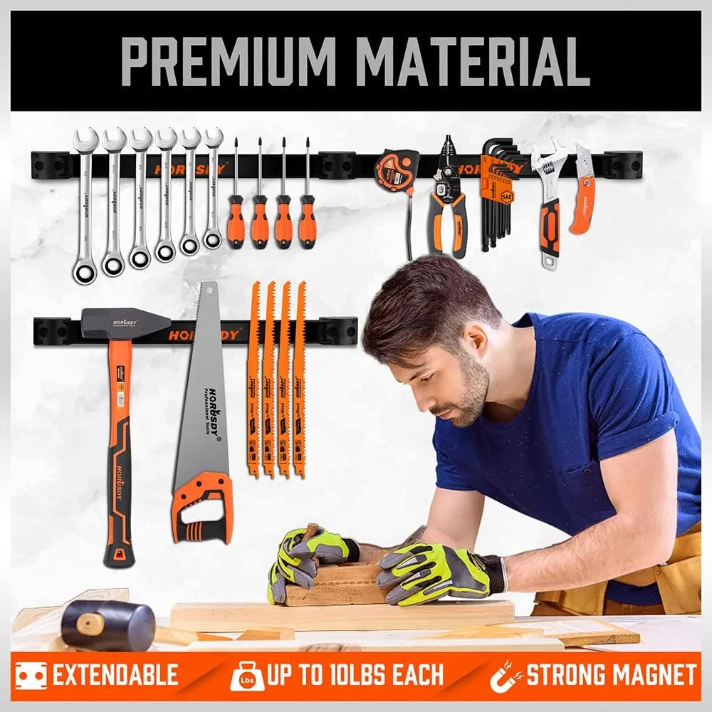 4 Pack Magnetic Tool Holder Strip