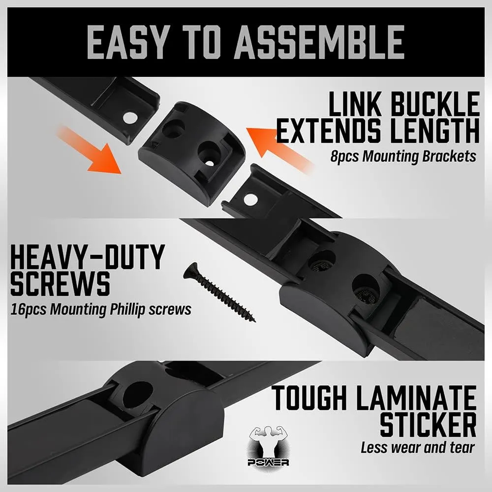 4 Pack Magnetic Tool Holder Strip