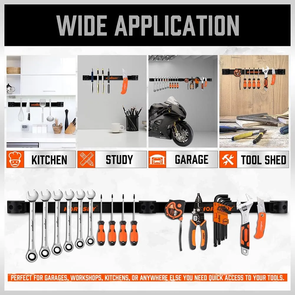 4 Pack Magnetic Tool Holder Strip