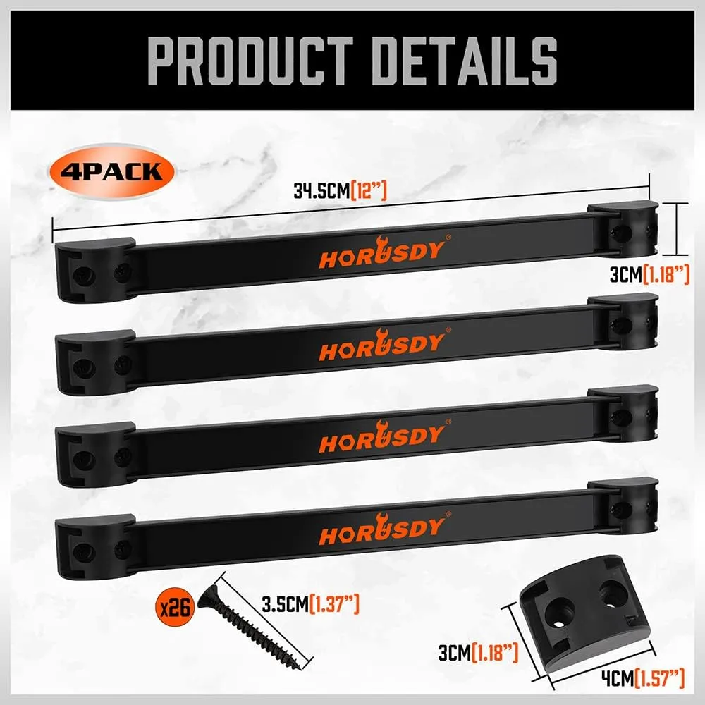 4 Pack Magnetic Tool Holder Strip