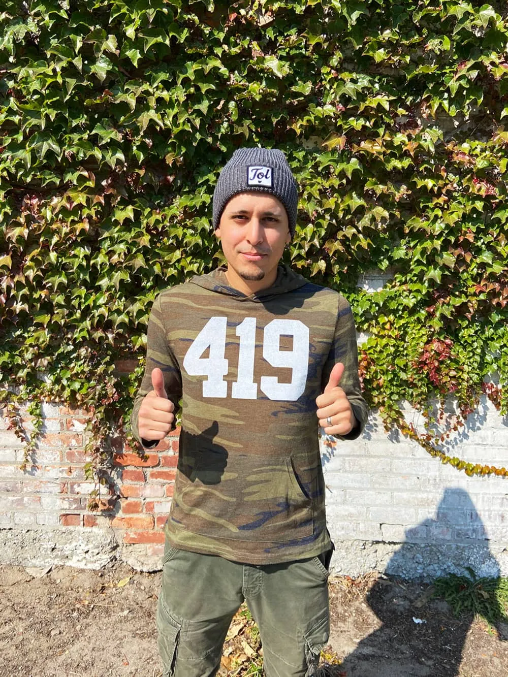 419 Long Sleeve Hooded Camo Shirt (Discontinued)
