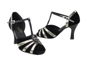 5005 36 Black Velvet_224 Snake Grey Tirm_222 Snake Black T Strap
