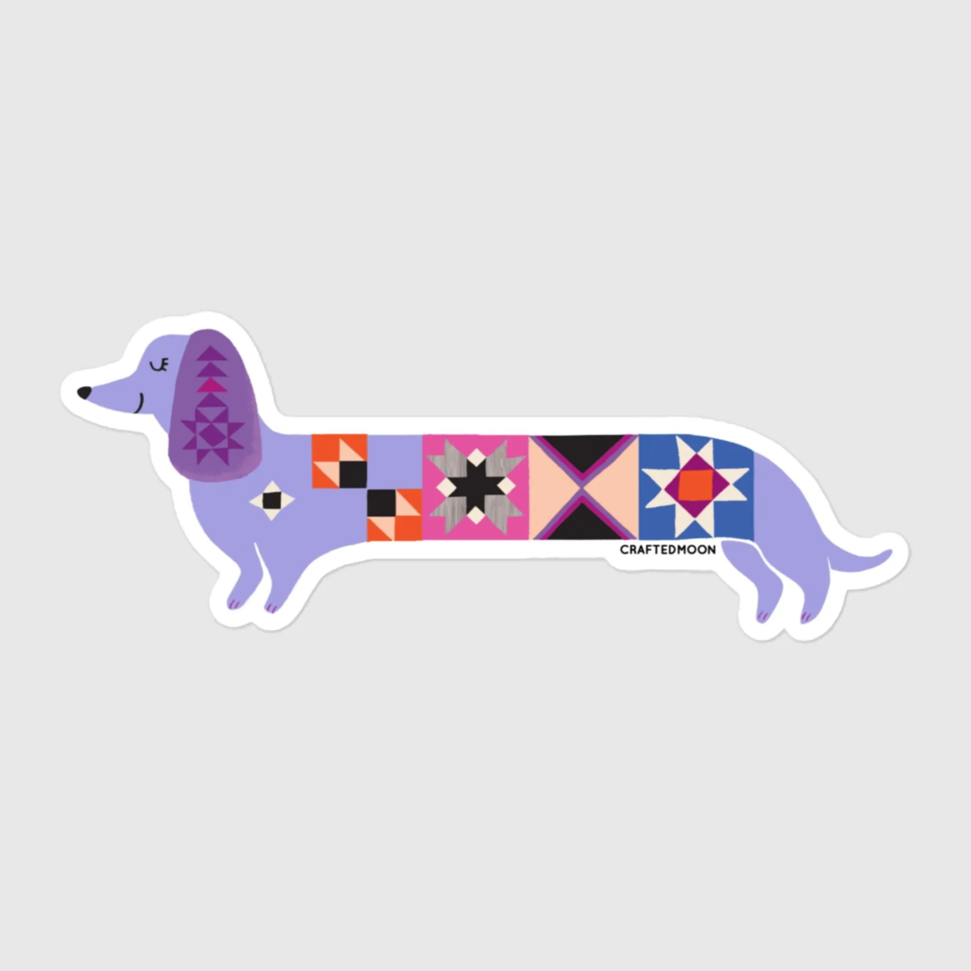 5.5" Sticker Long Dog