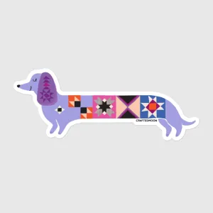 5.5" Sticker Long Dog