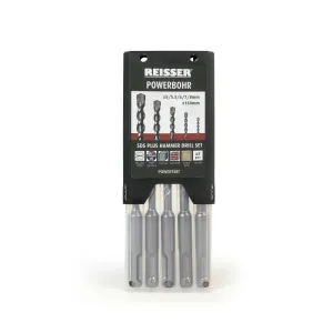 5pc. SDS-Plus Hammer Drill Bit Powerbohr Set (160mm length, 5 to 8mm Diameter)