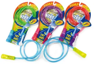 7 ft LED Light-Up Jump Rope with Flashing Handles – Mystery Color, Ages 5 