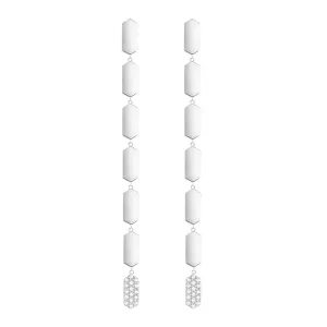 7 Tiered Diamond Drop Marquis Earrings | White Gold