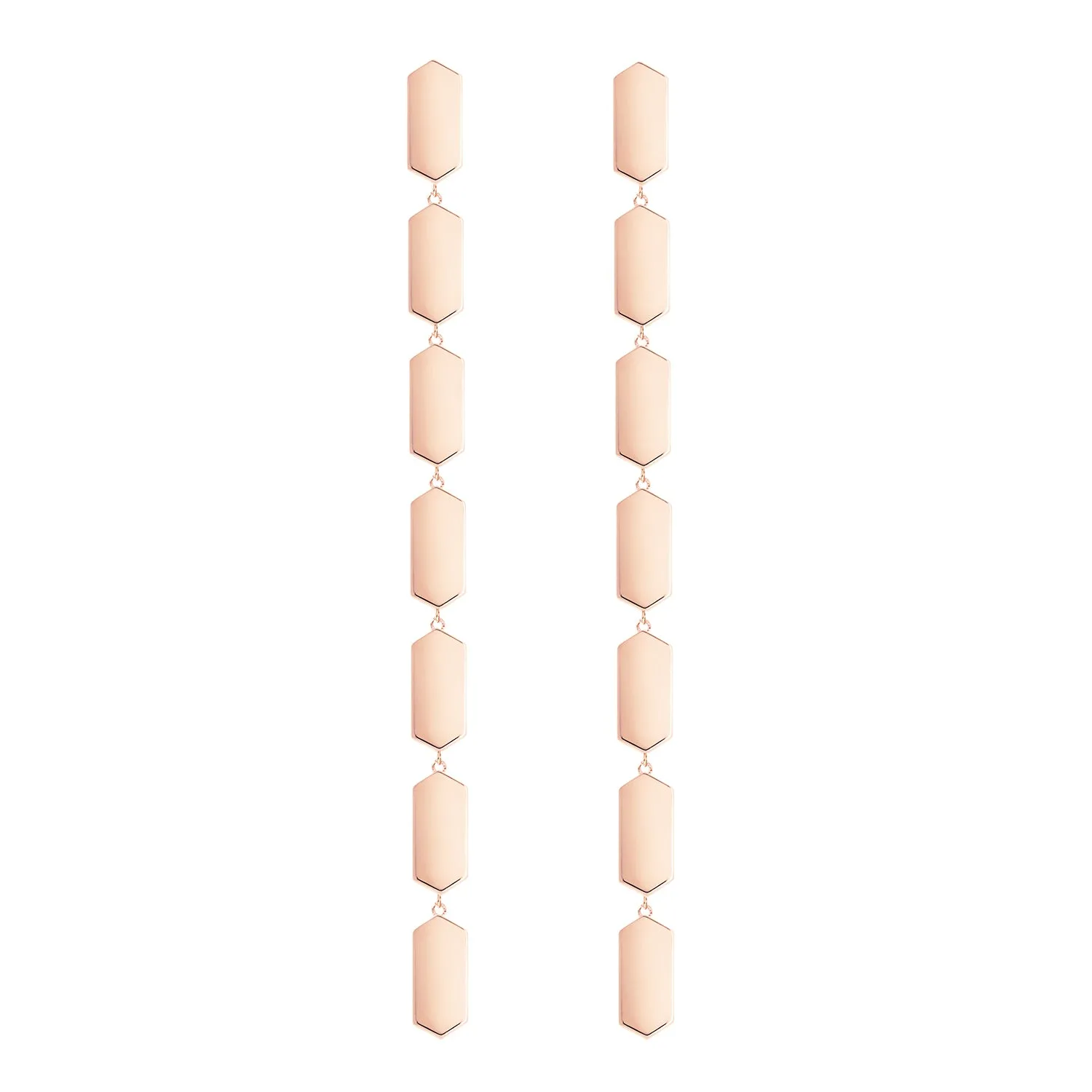 7 Tiered Marquis Earrings | Rose Gold