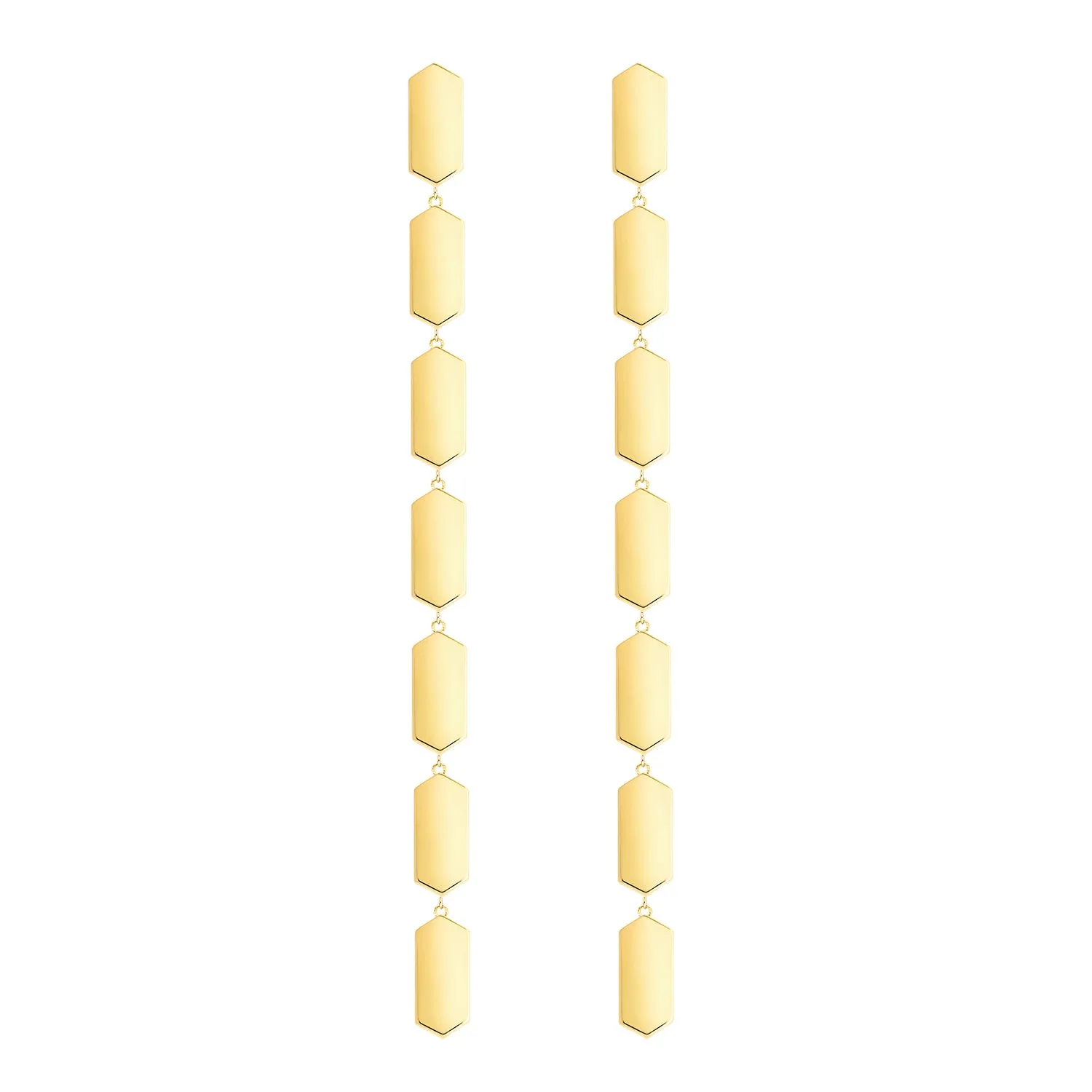 7 Tiered Marquis Earrings | Yellow Gold