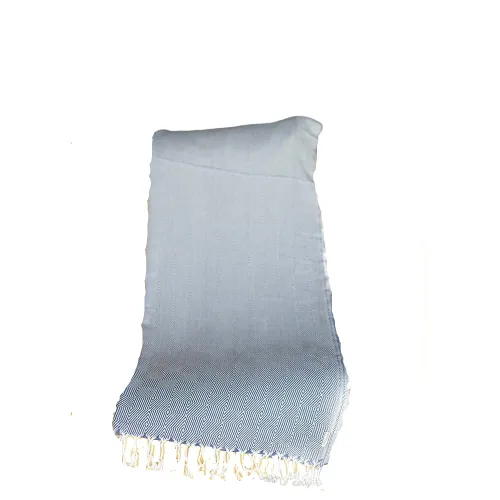 70" Geometric Handwoven Throw Blankets in Blue