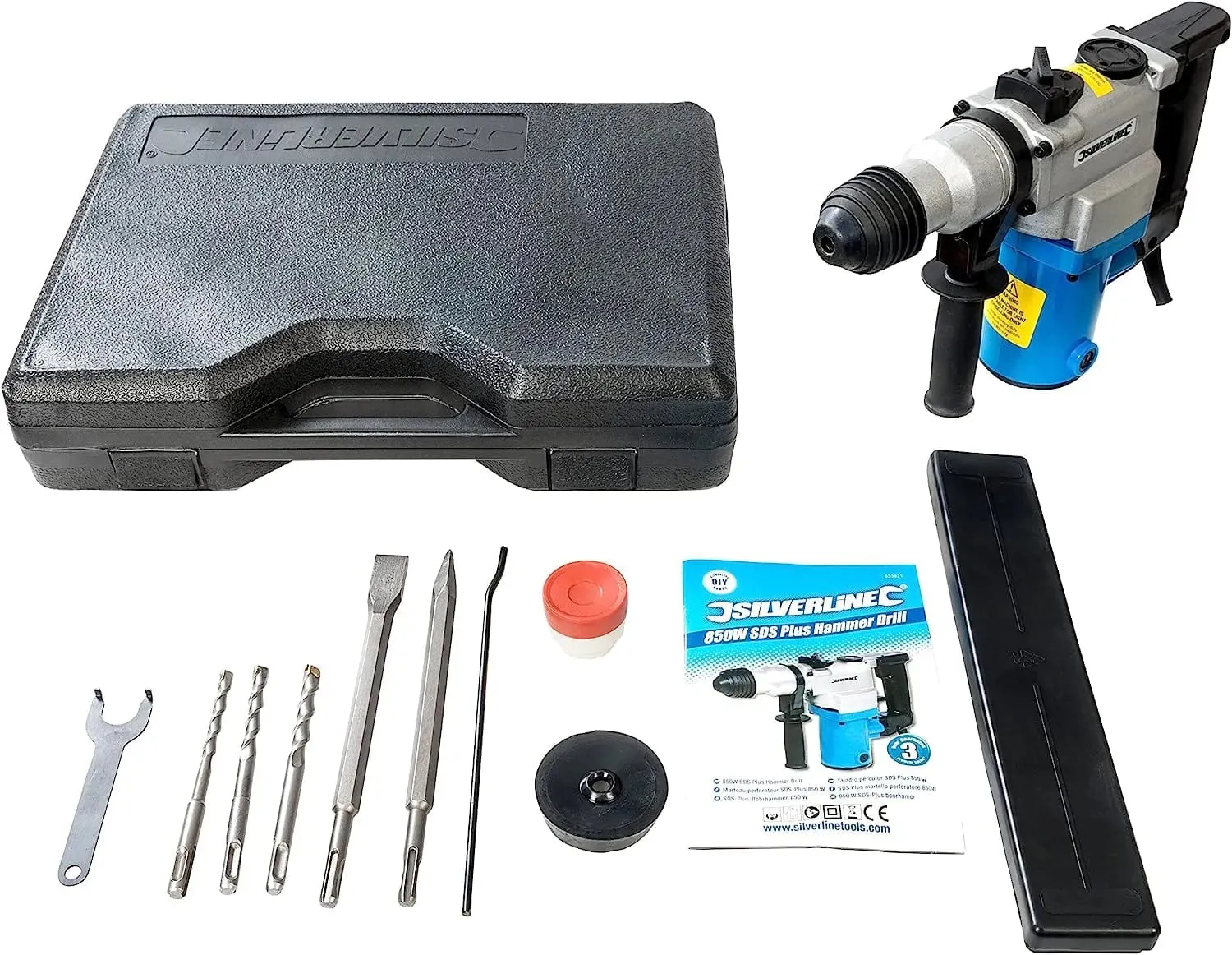 850w Diy 850w Sds Plus Hammer Drill 633821 Silverline