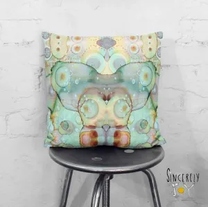Abstract Throw Pillow 'Mermaid Tail'