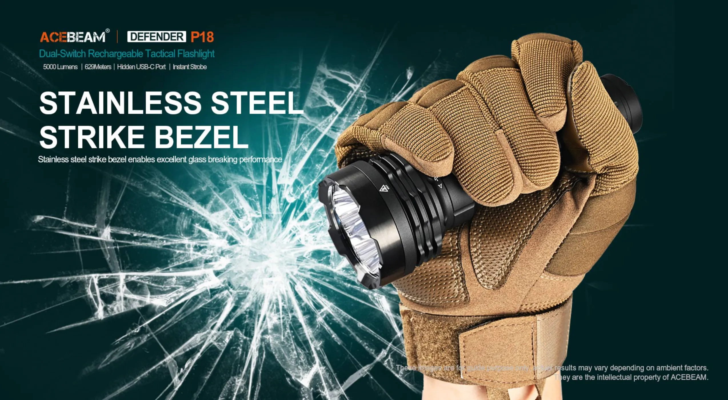Acebeam P18 Quad-Core Tactical Flashlight
