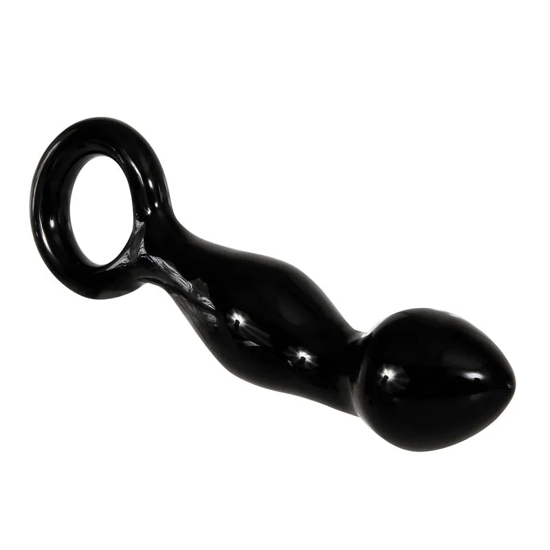 Adam & Eve Adams Glass Prostate Massager - Black