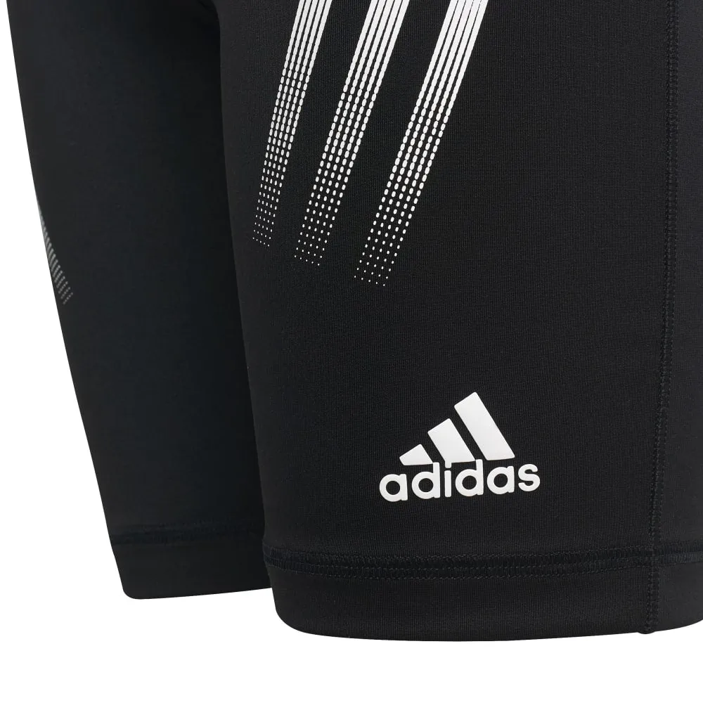 Adidas Girls Believe This 3-Stripes High-Rise Stretch Short Training Tights