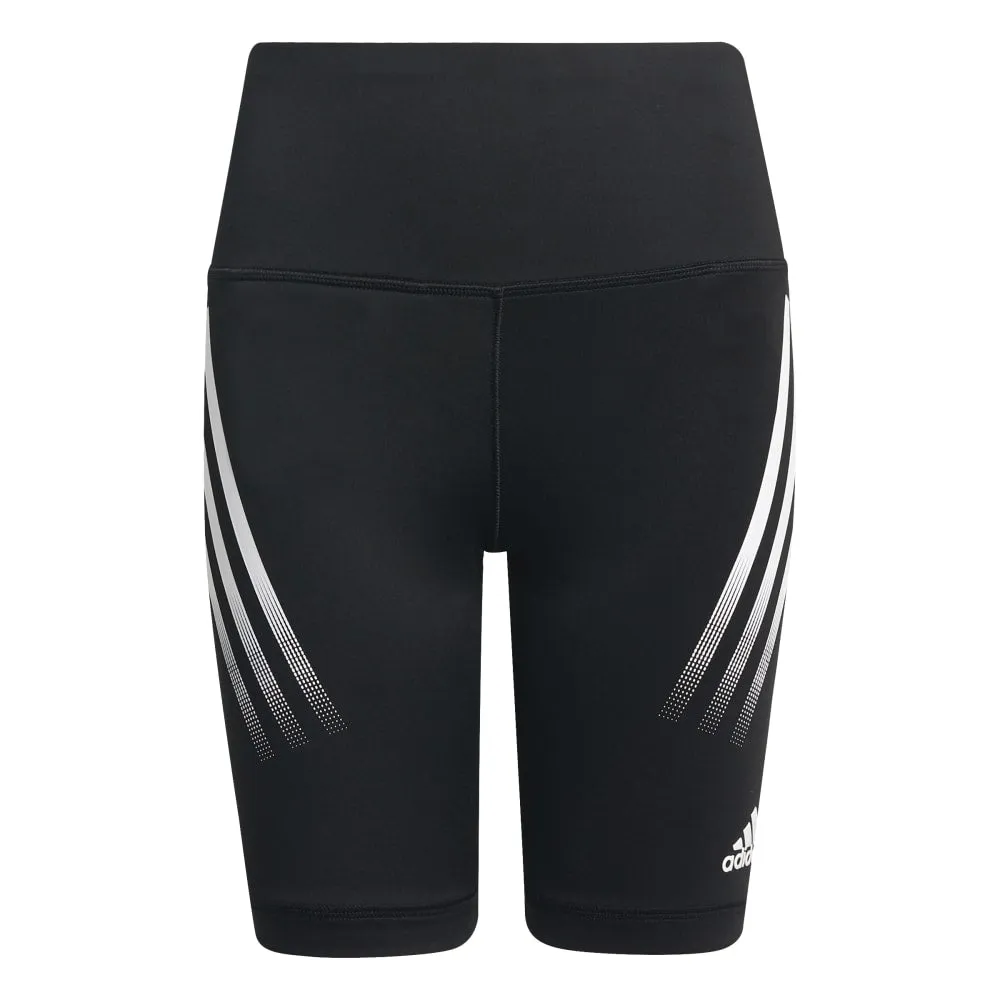 Adidas Girls Believe This 3-Stripes High-Rise Stretch Short Training Tights
