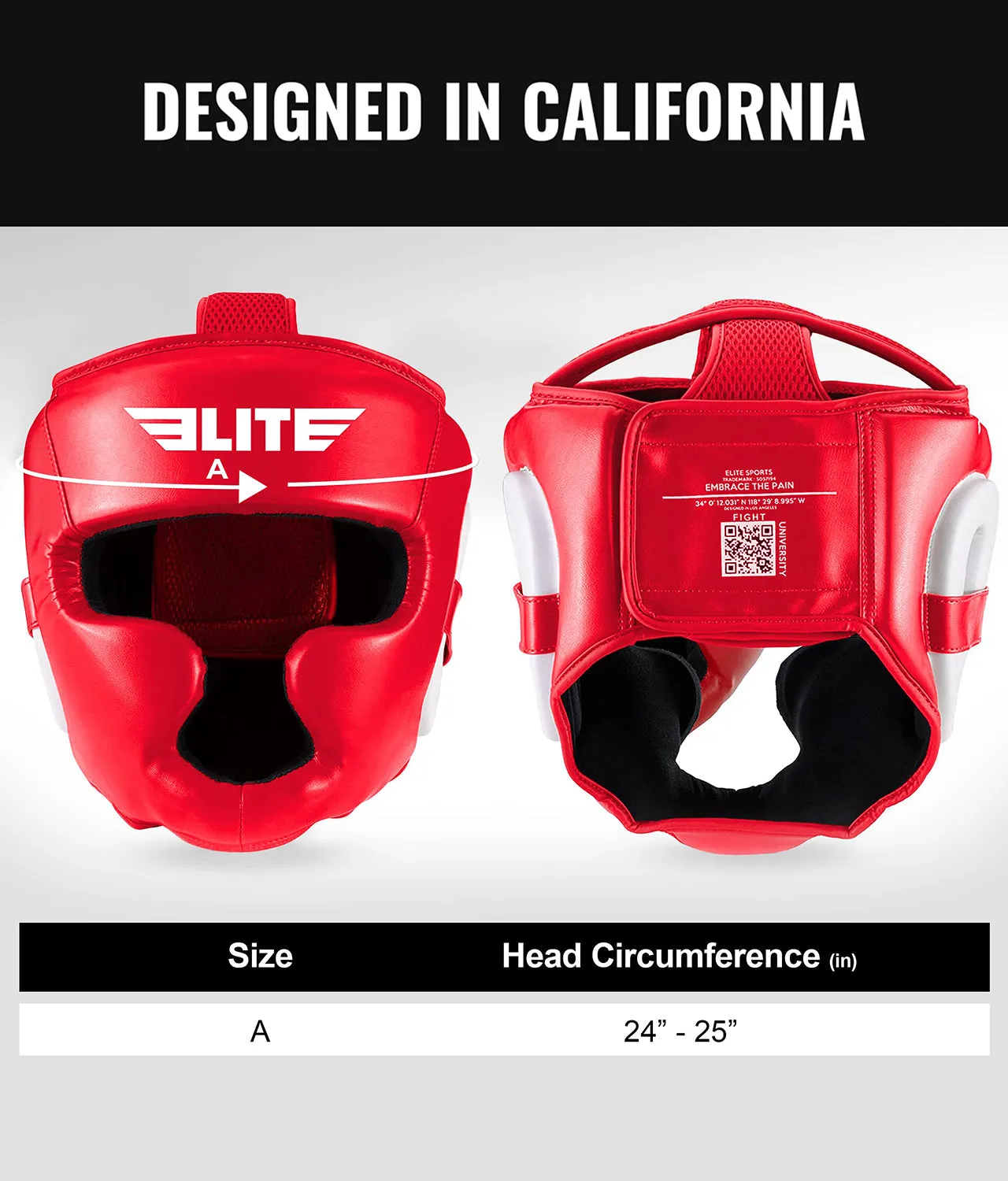 Adults' Red Muay Thai Headgear