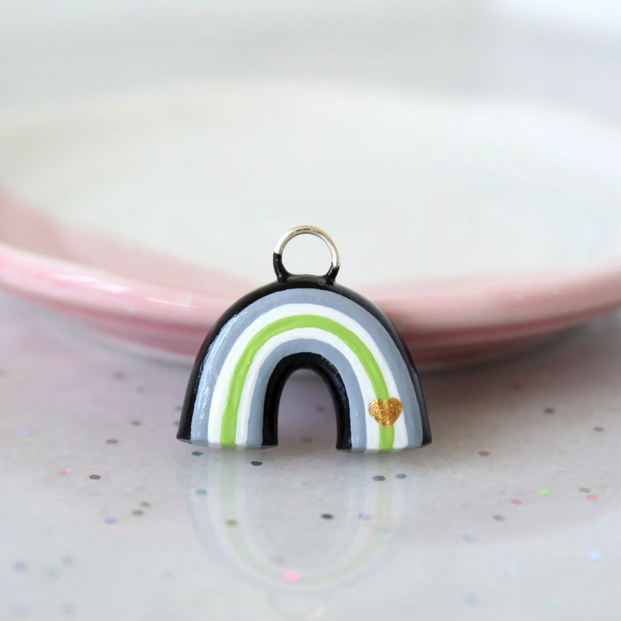 Agender Pride Rainbow Charm