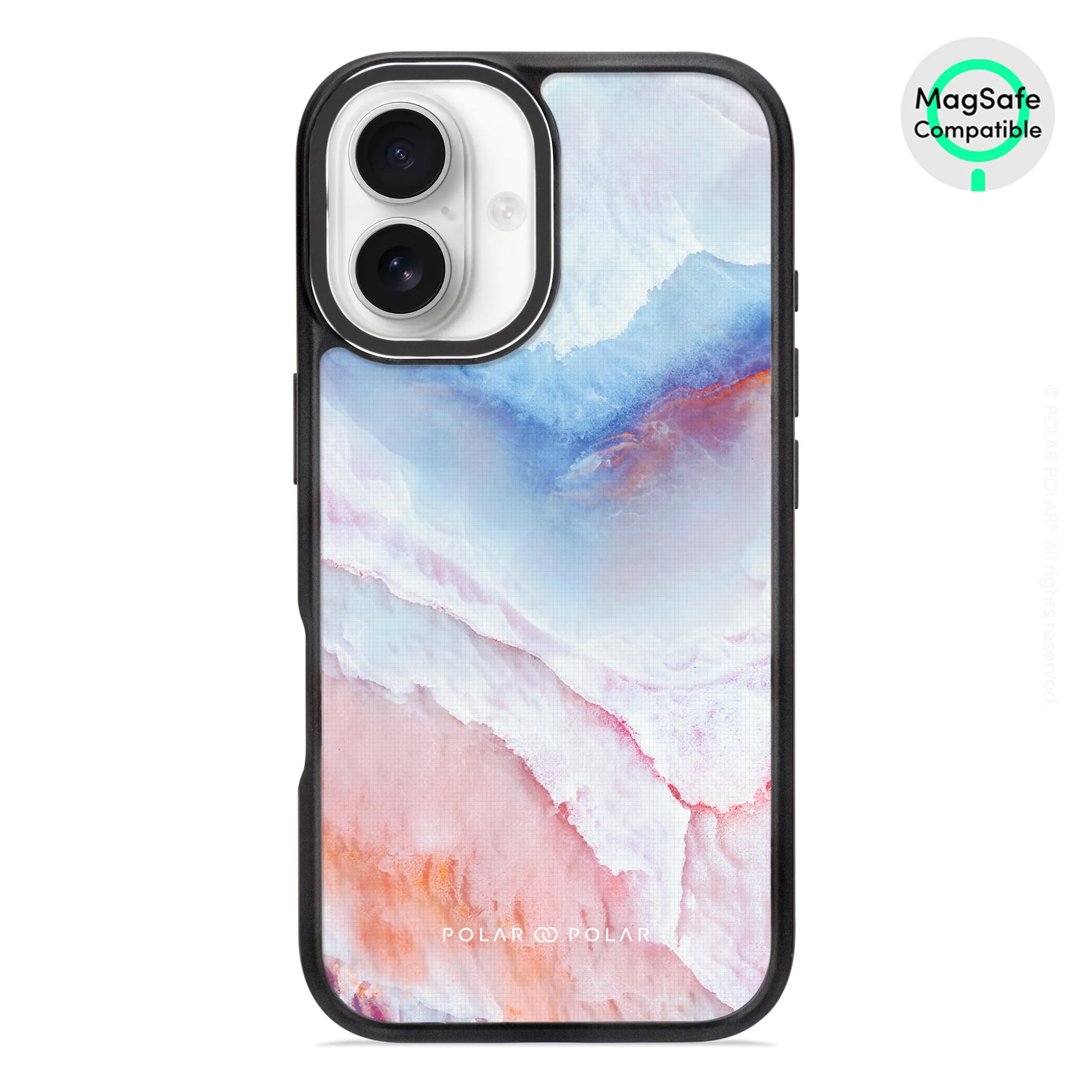 Almond Coast - iPhone 16 Frosted Black Bumper MagSafe Case