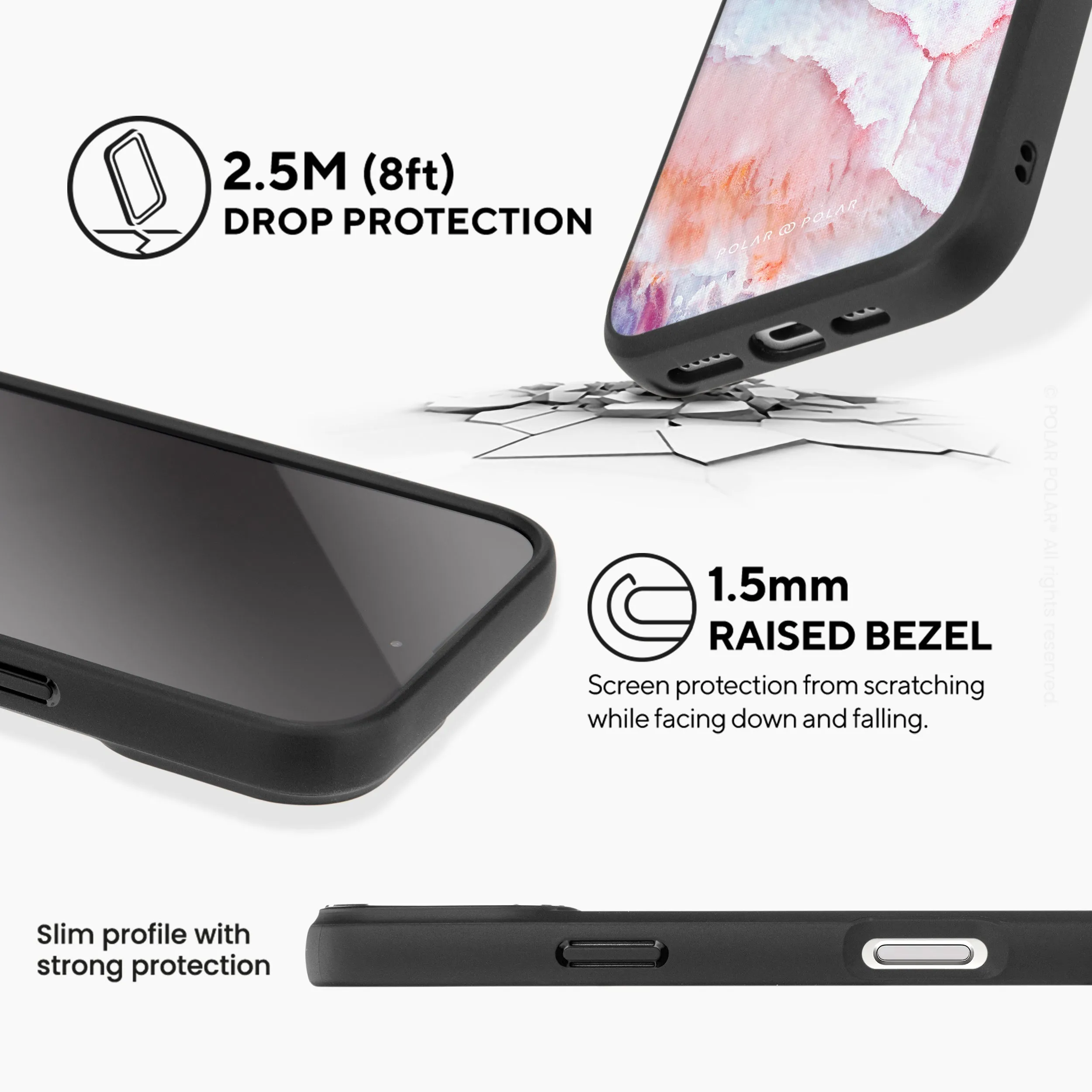 Almond Coast - iPhone 16 Pro Max Frosted Black Bumper MagSafe Case