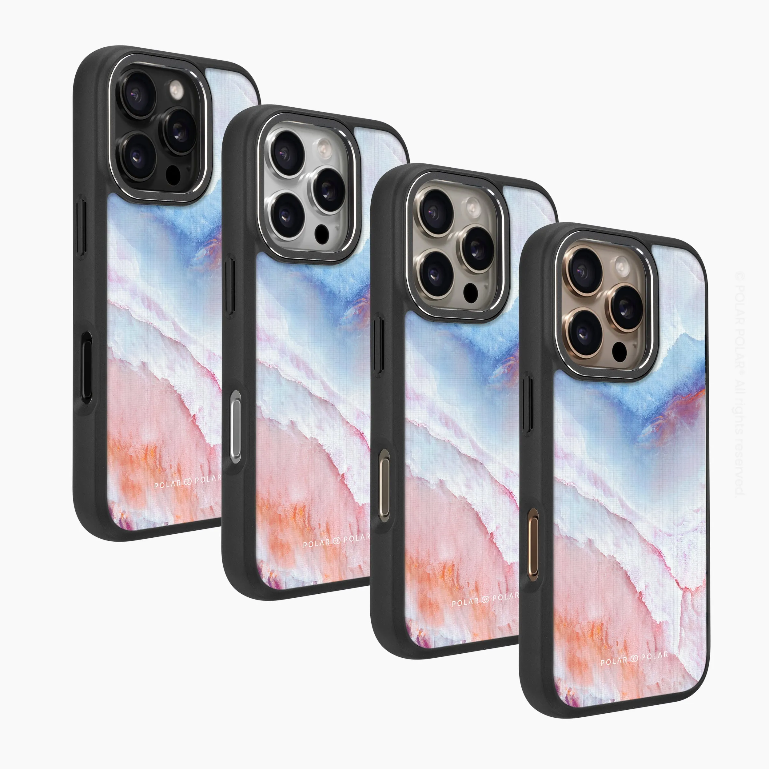 Almond Coast - iPhone 16 Pro Max Frosted Black Bumper MagSafe Case