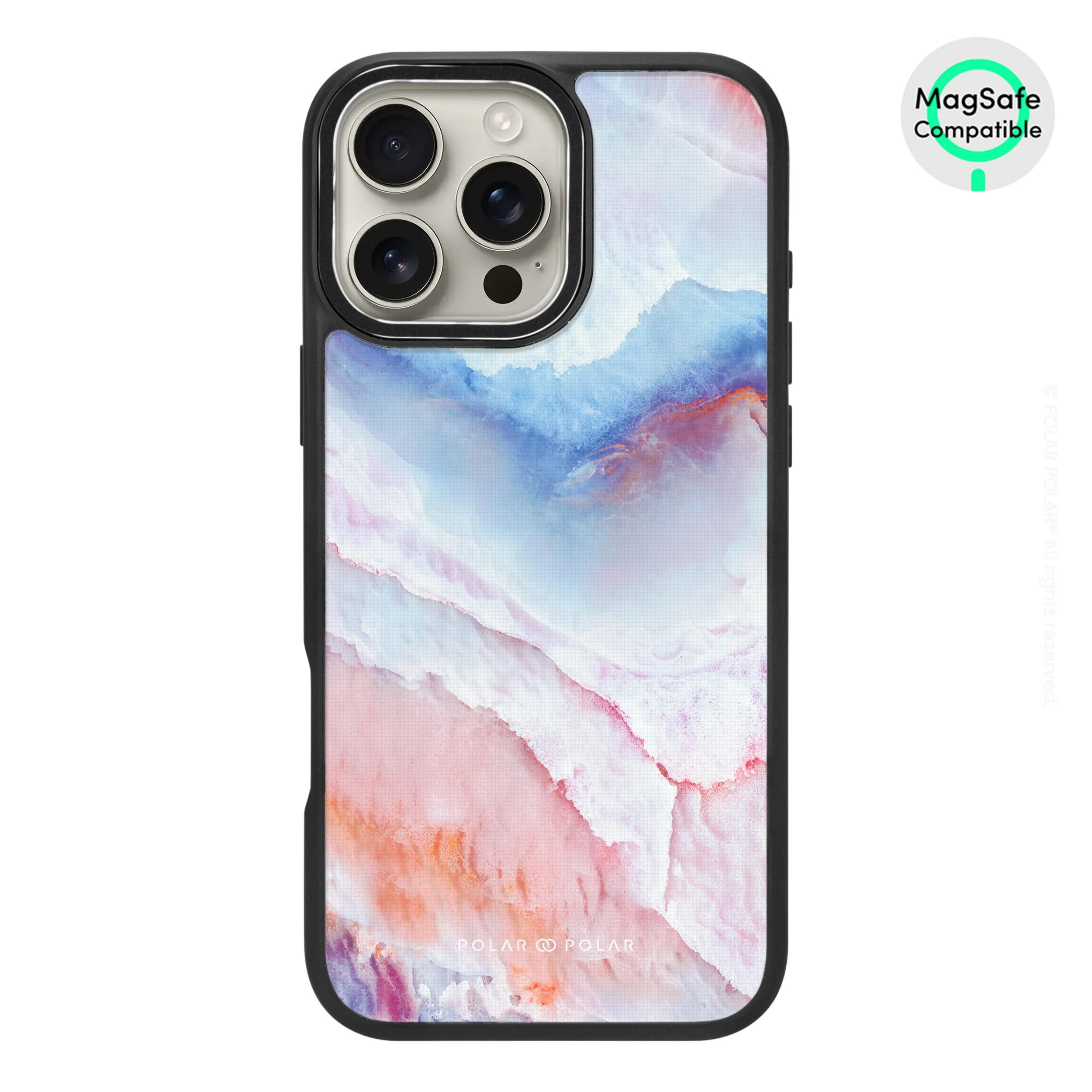 Almond Coast - iPhone 16 Pro Max Frosted Black Bumper MagSafe Case