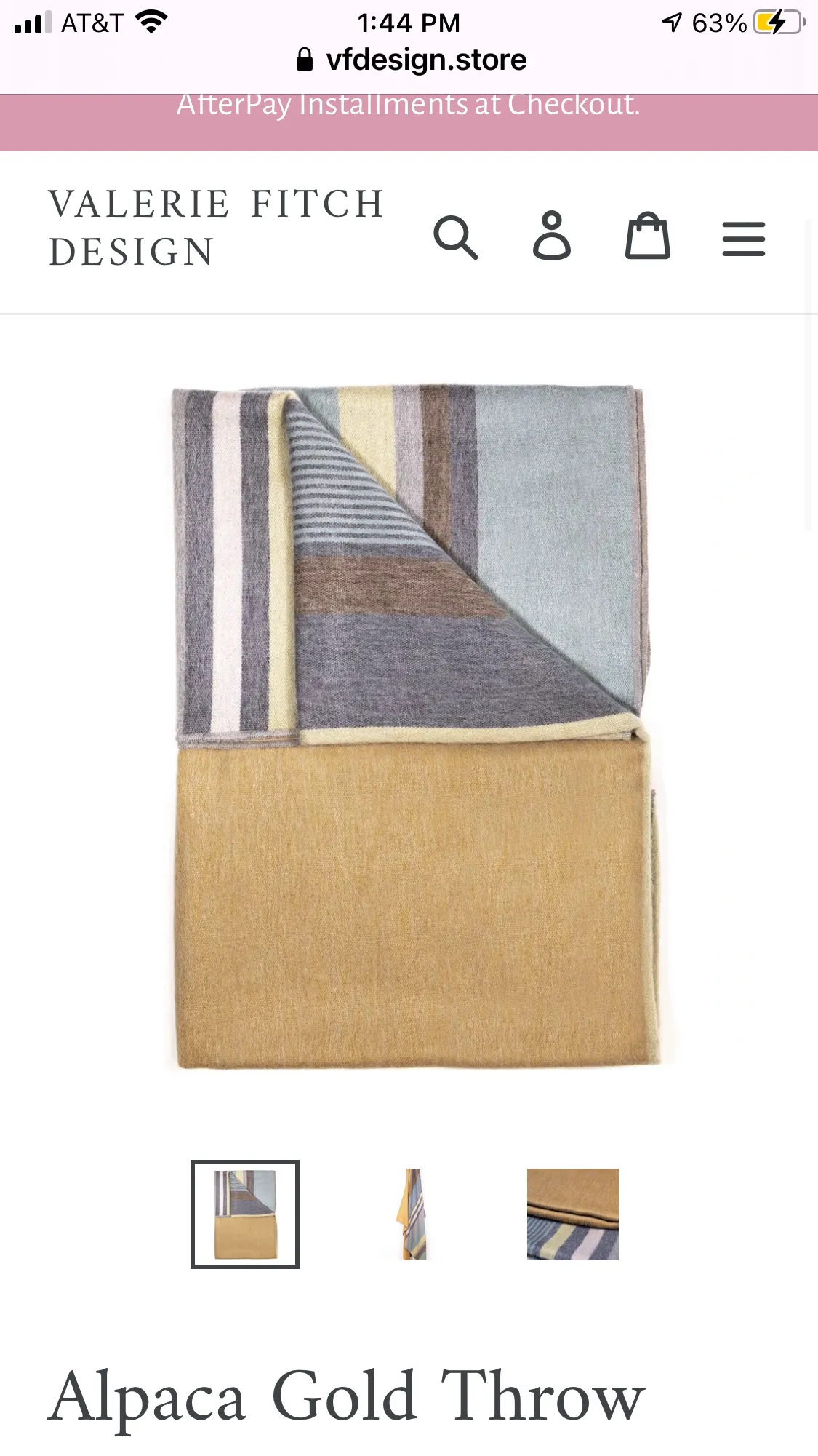 Alpaca Blanket Gold