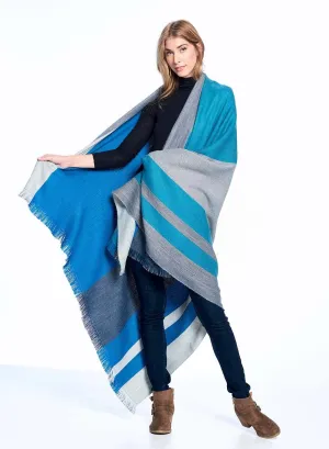 Alpaca Reversible Throw - Blue Nile